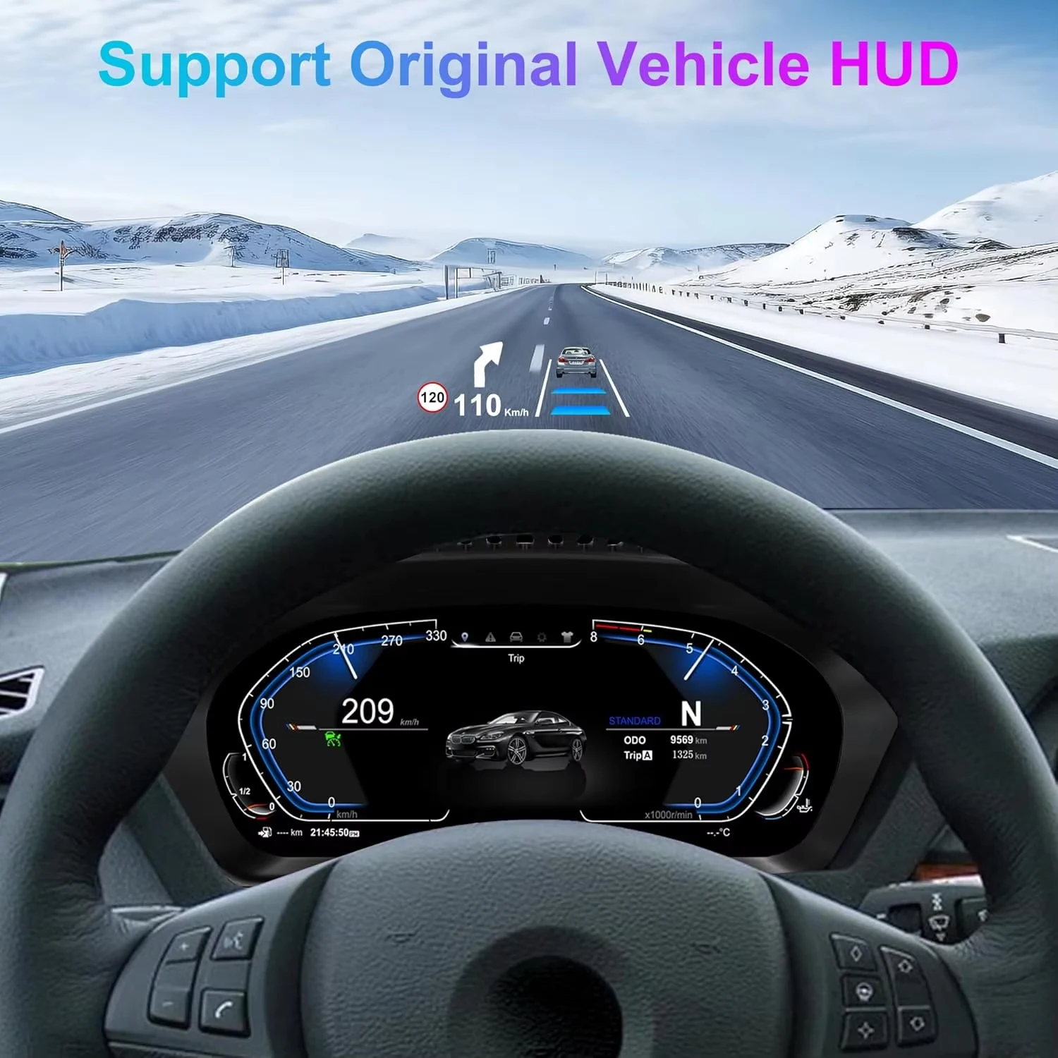 Digital Instrument Cluster Display For BMW X5 E70 X6 E71 2006-2013 Speedometer 1