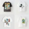 Boys Trendy New Disney Summer Clothes Loose Short-sleeved Crewneck Tops New Style Fashion TShirt Children Cartoon Printing Tees 1