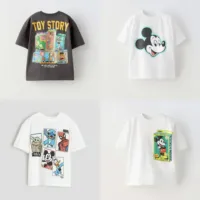Boys Trendy New Disney Summer Clothes Loose Short-sleeved Crewneck Tops New Style Fashion TShirt Children Cartoon Printing Tees 1