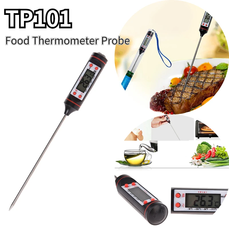 New Oil Thermomether Digital Meat Temperature Meter Kitchen Needle Food