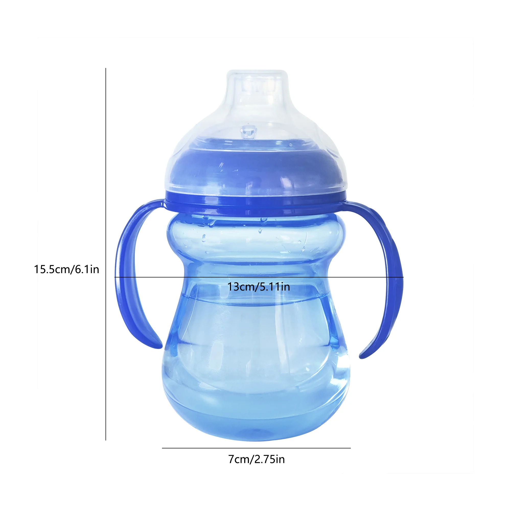 duckbill cup Ultra-wide diameter PP baby duckbill cup leak-proof anti-choking children straight drinking cup with handle training
