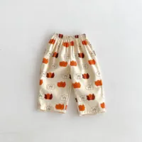1-6 Age Children's Clothes Baby Boys And Girls Summer Thin Harem Pants Printed Cartoon Fashion Kids Casual Trousers Loose 6