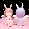 Kawaii Fairy Angel Piggy Bank for Kids Children Girls Baby Gift Resin Cartoon Money Saving Box Coins Holder Storage Organizer 4