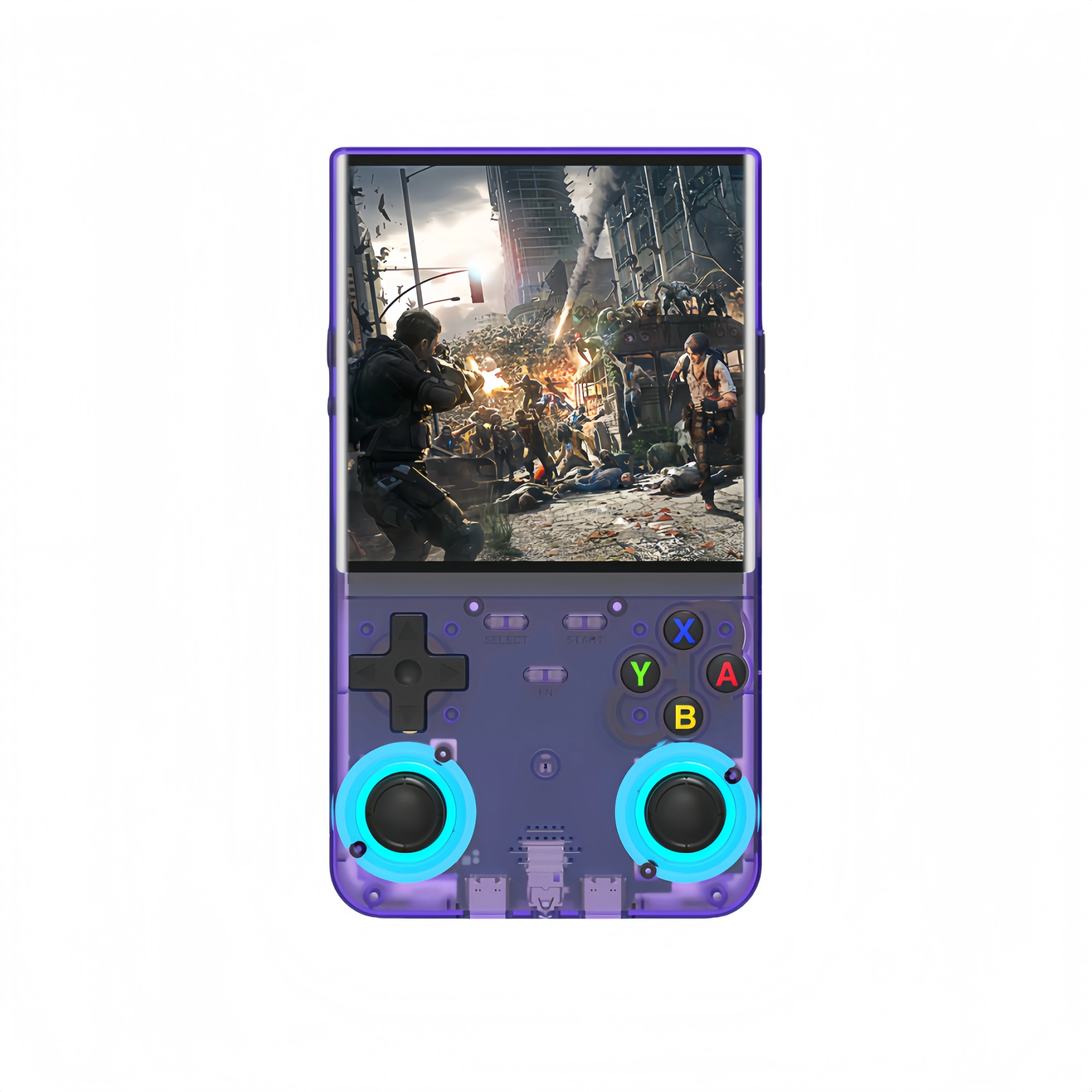 Console Portable Rétro R36 Ultra - 20000+ Jeux Préinstallés, écran IPS 4 Pouces, WiFi, 128 Go, Bleu