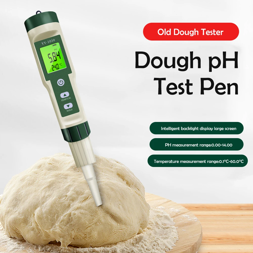 

YY-1030 Food PH Meter Thermometer Electrode PH Measuring Instrumen for Aquarium Water Quality Tester Food Meat Cheese Milk Soil