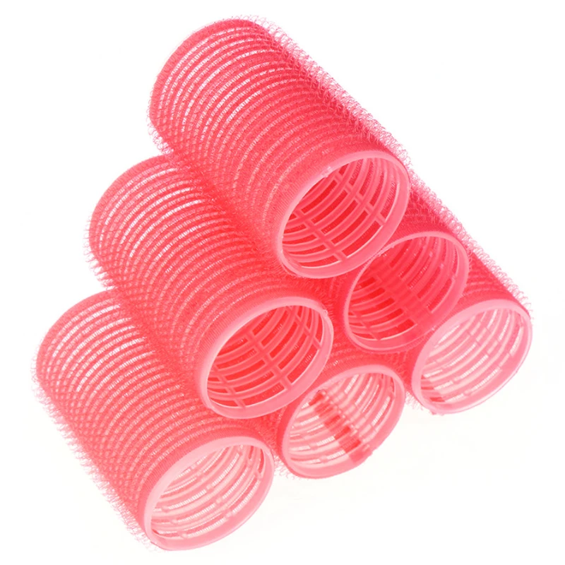 Self Grip Hair Rollers 6Pcs Magic Hair Curlers Set Salon Hairdressing Heatless Curling DIY Hairstyle Tools for Women Girl