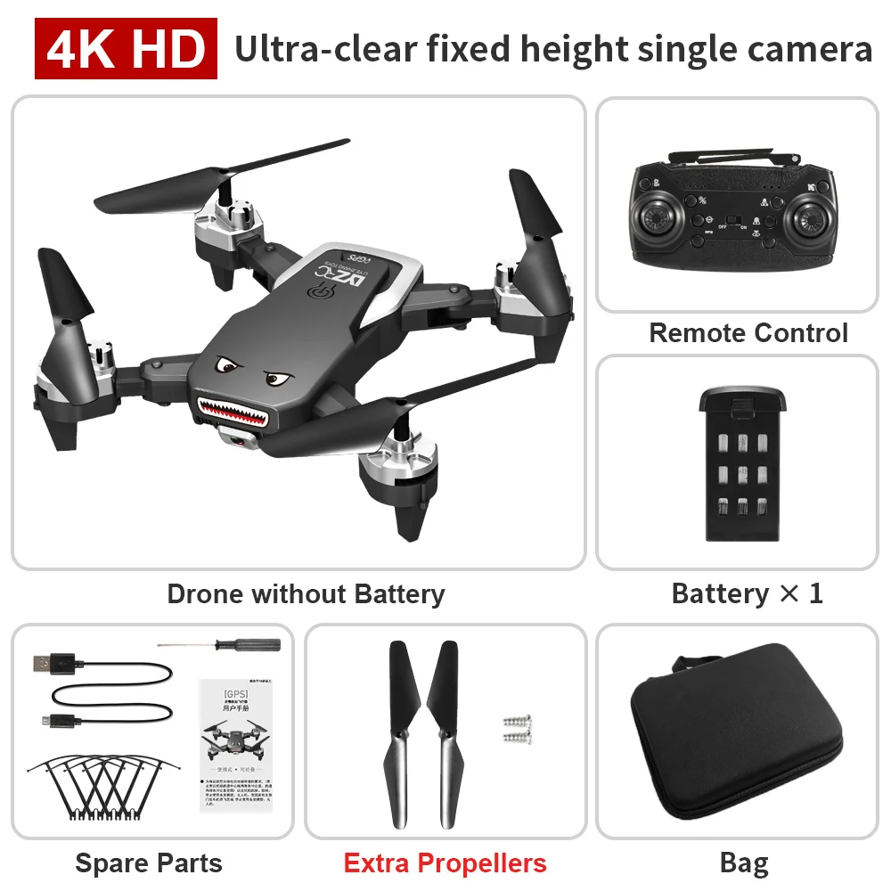 L105 GPS 4K HD Camera Child Drone Wifi 25Min Flight Quadcopter RC Distance 1KM Foldable Helicopter Remot Control Aircraft Toys explorers 4ch remote control quadcopter RC Quadcopter