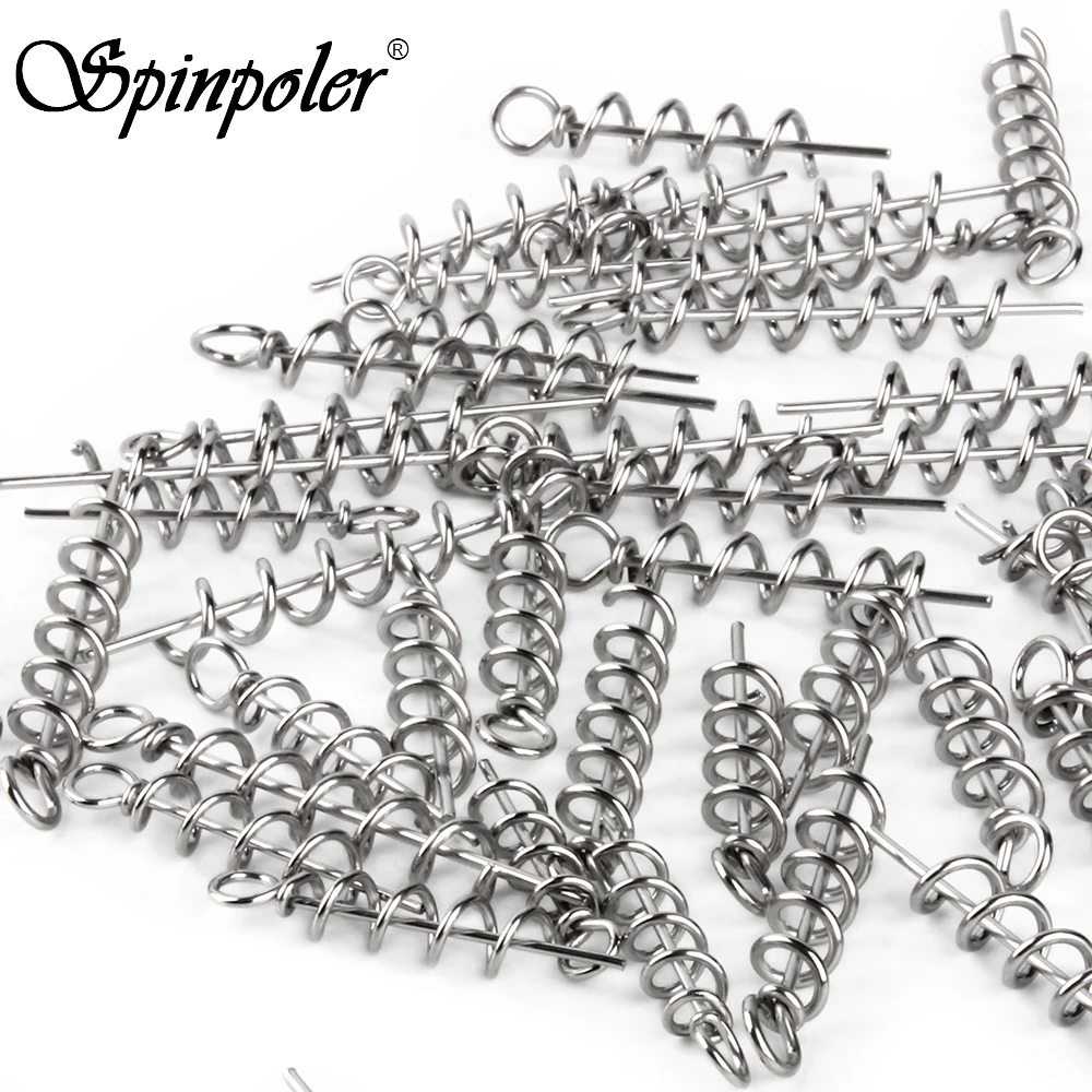 SpinpolerFishingCorkscrewHookCenteringPinSpiral30354550mm