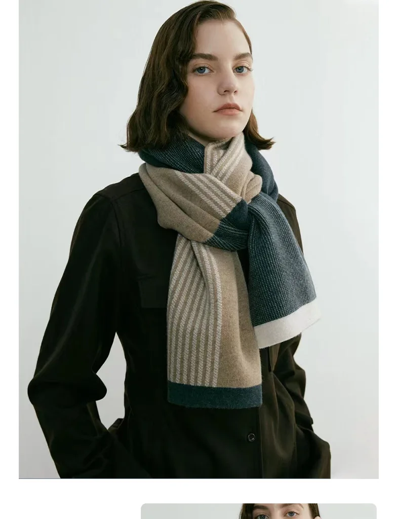 Knitted Scarf Vintage Style Warm Winter Accessory For Unisex_voghion.com