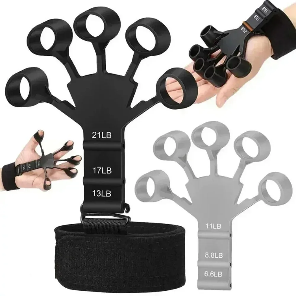 Silicone Grip Training and Exercise Finger Exercise Stretcher Hand Strengthener Arthritis Grip Trainer Hand Brush Expander Grips
