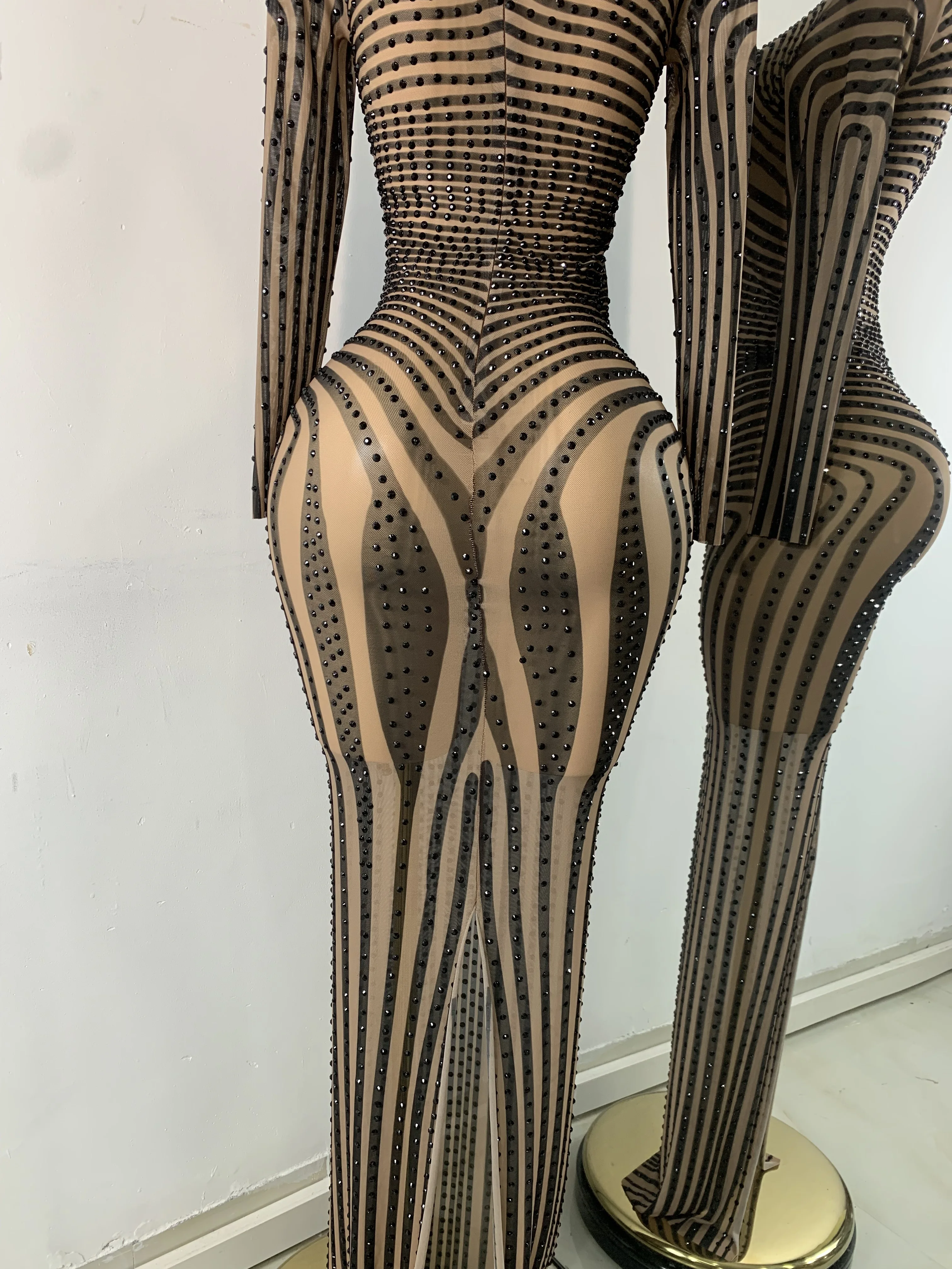 Sparkly Sequins Diamonds Elegant Dinner Gown for Women Sexy See Through  Birthday Celebrate Festival Dress Performance Costume - AliExpress 200000345