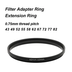 Filter Adapter Extension Ring Male to Female 0.75mm pitch Universal 43-43 49-49 52-52 55-55 58-58 62-62 67-67 72-72 77-77 82-82