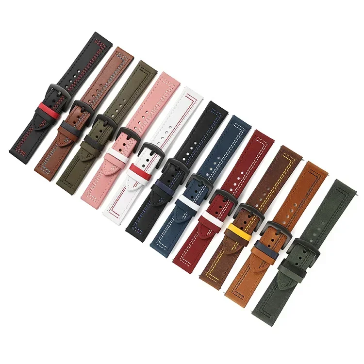 Premium Leather Watch Band, 20mm/22mm - Classic and Pro Styles