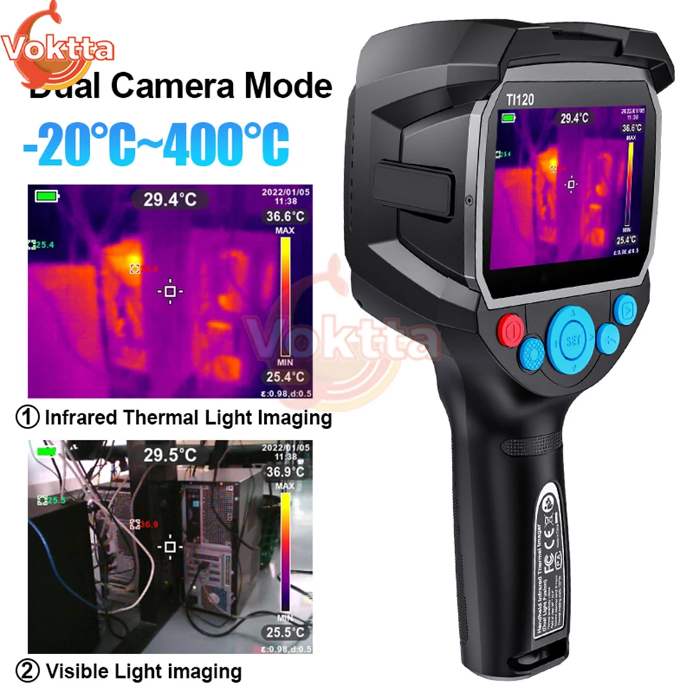 

Инфракрасный Тепловизор USB термометр с автоматическим отслеживанием цветной дисплей Инфракрасный Видимый фотографический датчик температуры