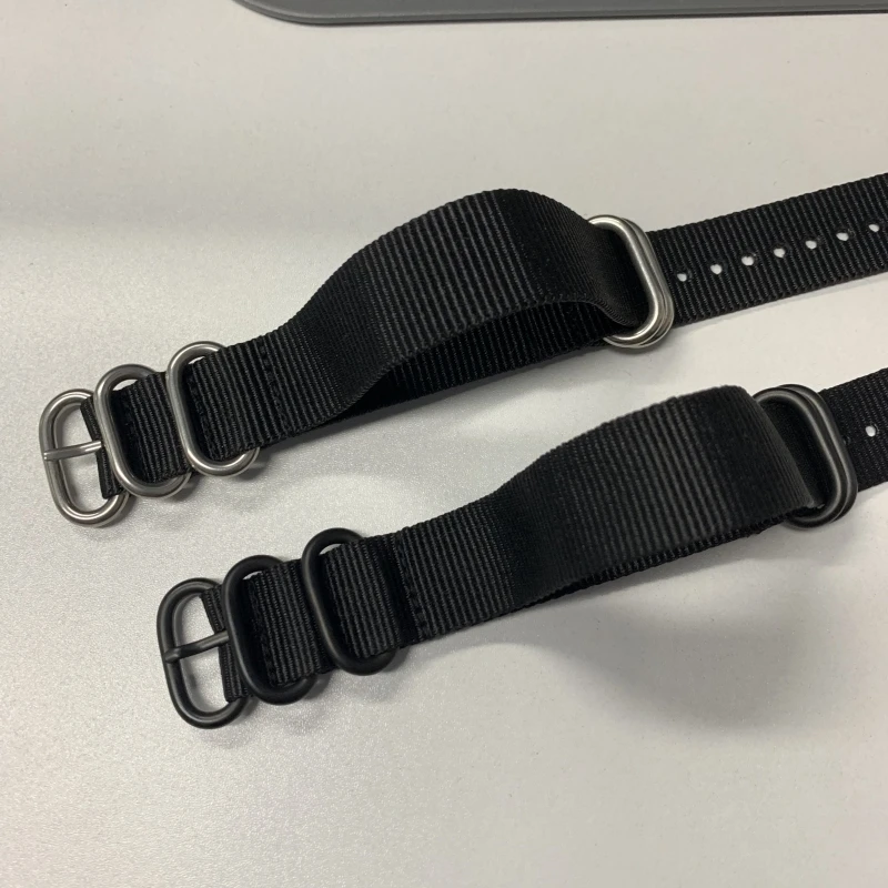 Nylon-Uhrenarmband 18mm 20mm 22mm 24mm für Seiko für Omega Nato Strap Premium Army Sport Dropshipping Schwarze Schnalle Gürtel Armband – Detail 4