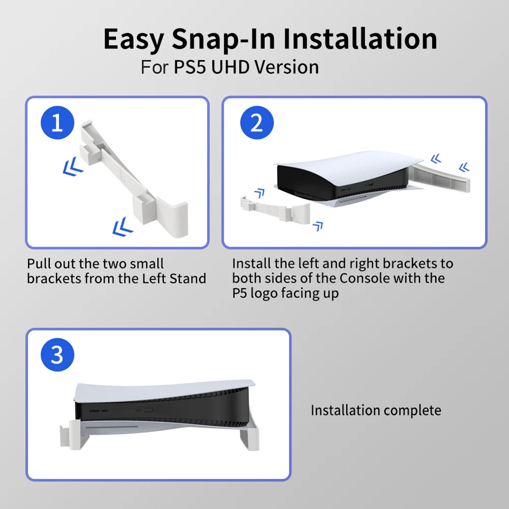 2Pcs Horizontal Storage Stand Optical Drive Storage Stand for PlayStation 5 PS5 Game Console Dock Rack Holder