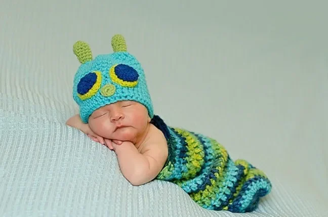 Newborn Photography Outfit Cartoon Caterpillar Costume Baby Photo