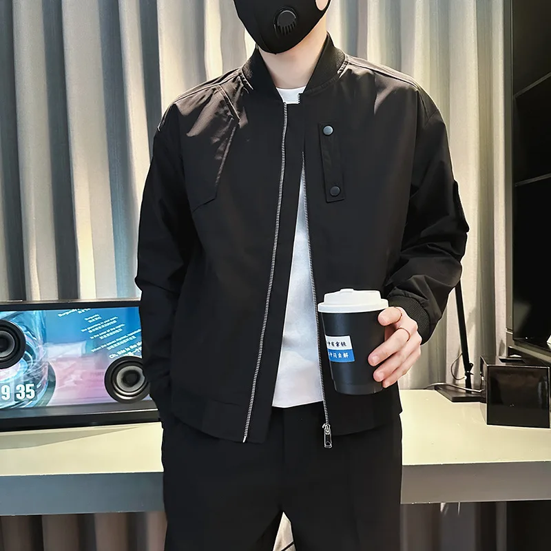 Men's Clothing Windbreaker Men's Jacket Korean Popular Clothes Spring New Work Wear Jacket Fashion Casual Baseball Men's Coat