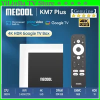 [Подлинный] Microsoft KM7 Plus Google TV Box Android11 Amlogic S905Y4 Netflix Google сертифицированный ATV AV1 1080P 4K UHD 60pfs медиаплеер