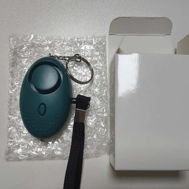 Portable Self Defense Alarm 130DB Personal Security Alarm Keychain With LED Lights Emergency Safety Alarm For Women, Men, Child dark green