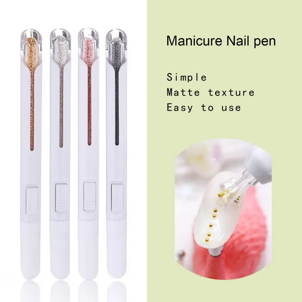 Attractive Dotting Pen Compact Studs Picker Reusable Automatic Bead Metal Charming Nail Art Rhinestones Picker for Home 6