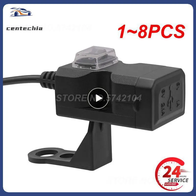 

1~8PCS Dual USB Motorbike Motorcycle Handlebar Charger Adapter Waterproof Power Supply Socket for