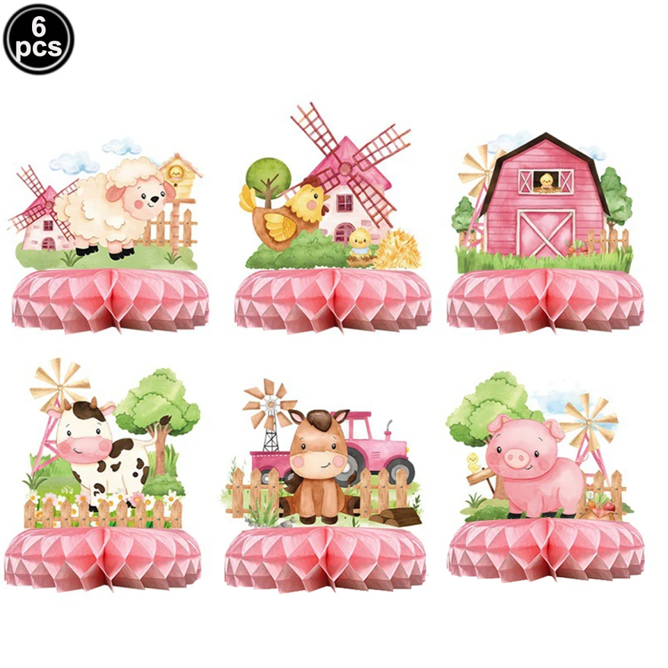 9 Pezzi Centrotavola a Nido d'Ape con Animali del Bosco, Topper da Tavolo 3D Decorazioni per Baby Shower per Ragazzi per Feste di Compleanno a Tema Foresta