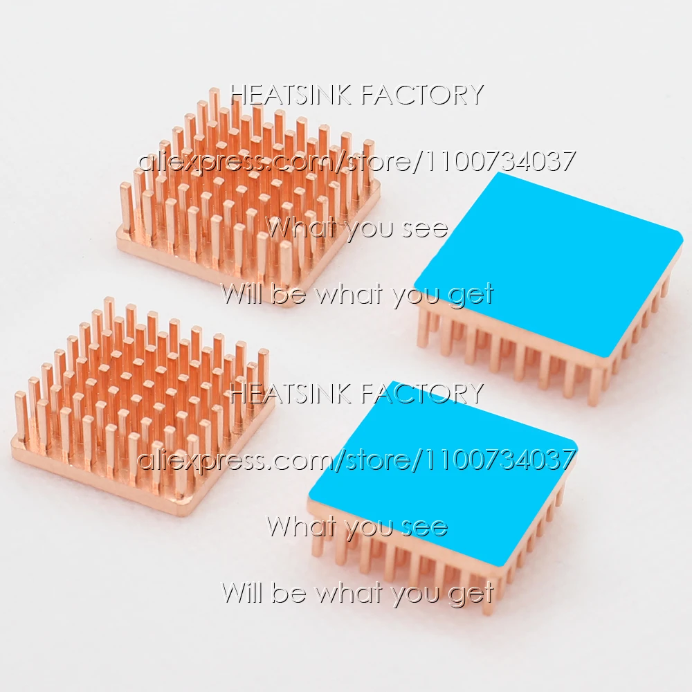 Puro Cobre Dissipador de Calor Radiador Refrigerador Raspberry Banana pi Impressora 3d Eletrônica Chip ic Mos com Almofada Térmica Dissipador de Calor Pcs - Imagem 3