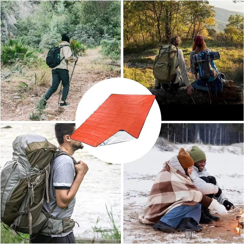 Heavy Duty Survival Blanket Insulated Thermal Reflective Tarp All-Weather Reusable Emergency Blanket For Car Or Camping