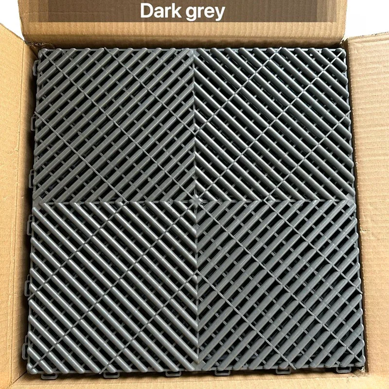 Description Picture 4 of item40x40cm Grille Floor Garage 4s Shop Car Wash E-sports Room Basement Interlock Splicing Drainage Pad Plastic Tile