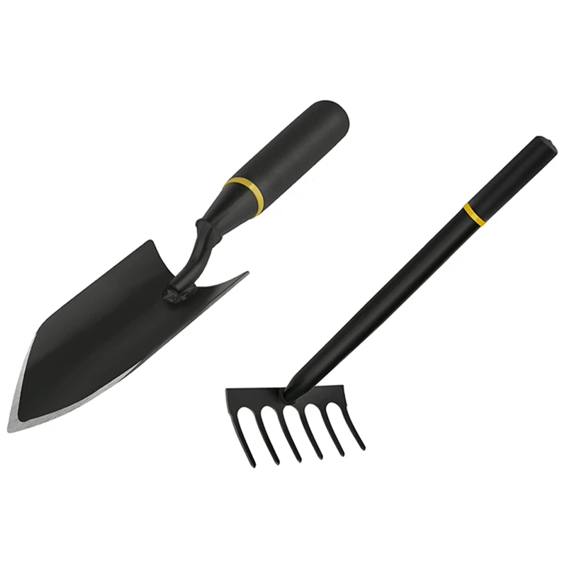 

2-Piece Garden Shovel Set Includes A Narrow Shovel With A Length Of 32Cm And A Scarifying Rake With A Length Of 41Cm