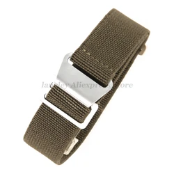 Premium Nylon Elastic Parachute Strap for Men's Outdoor Sports Watch (Army Green)