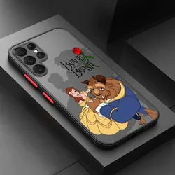 Beauty and The Beast Frosted Translucent Silicone Phone Case - Samsung S22 5G (FGbk01)
