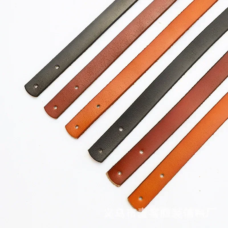 Genuine Leather Shoulder Strap - Adjustable Multi-Length 35/45/60cm, DIY Replacement for Handbags, Solid Color Прылада 체인