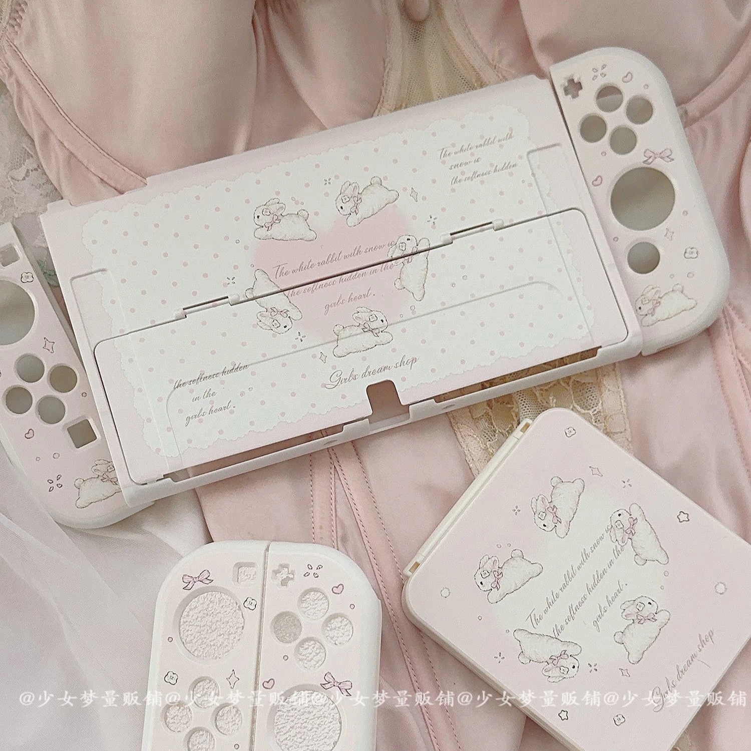 Charming Ins Style Rabbit Protective Cover - Durable Split Hard Case