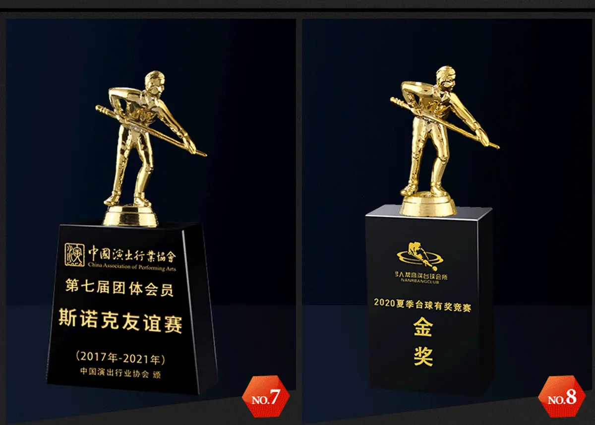 Snooker Billiards Crystal Champion Gold Trophy Awards DIY Make