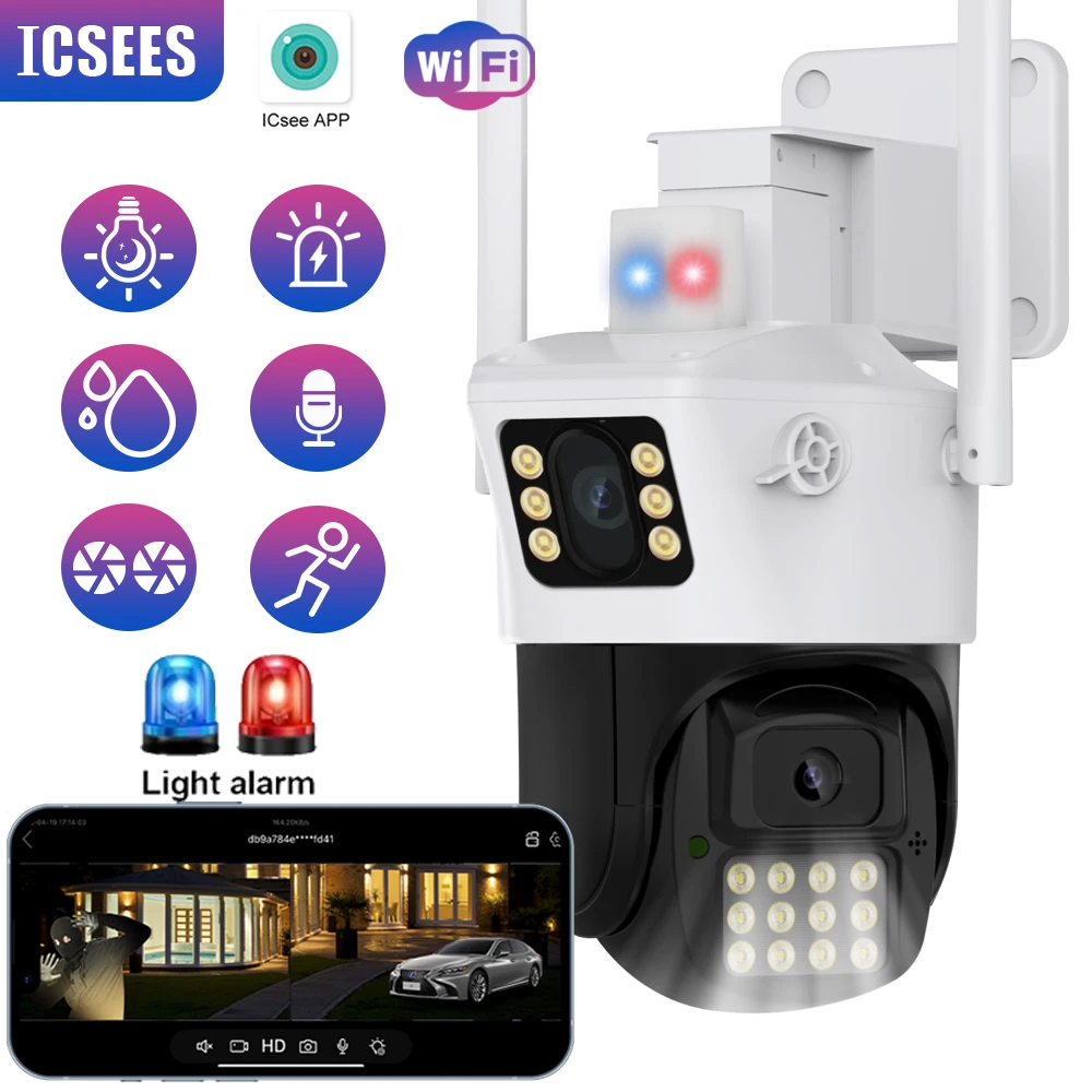 ICSees4KSurveillanceCamerasWithDualLensWifiSecurityCamera