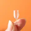 10Pcs/Set Funny Miniature Red Wine Glass 3D Red Wine Glass Model DIY 1:12 Dollhouse Scene Ornament Mini Clear Wine Cup  Gifts 1