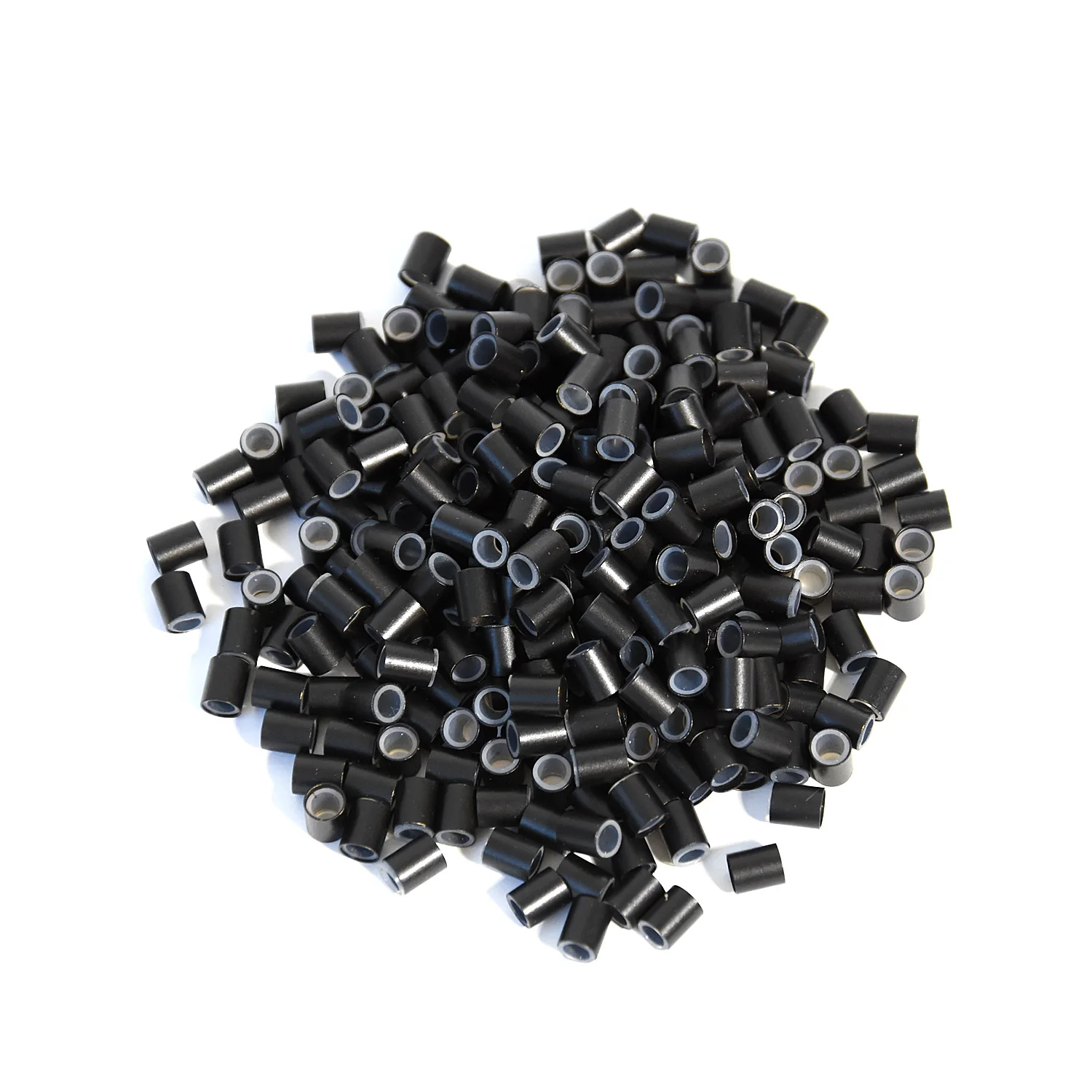 500개/봉투 5.0mmX6.0mm 라인형 실리콘 구리 튜브 헤어 익스텐션 루프 링 헤어 비즈 (인모 익스텐션 브레이드용)