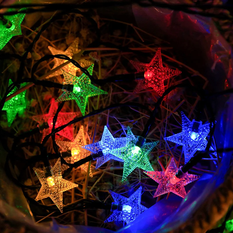 Solar-Powered Waterproof LED Fairy String Lights