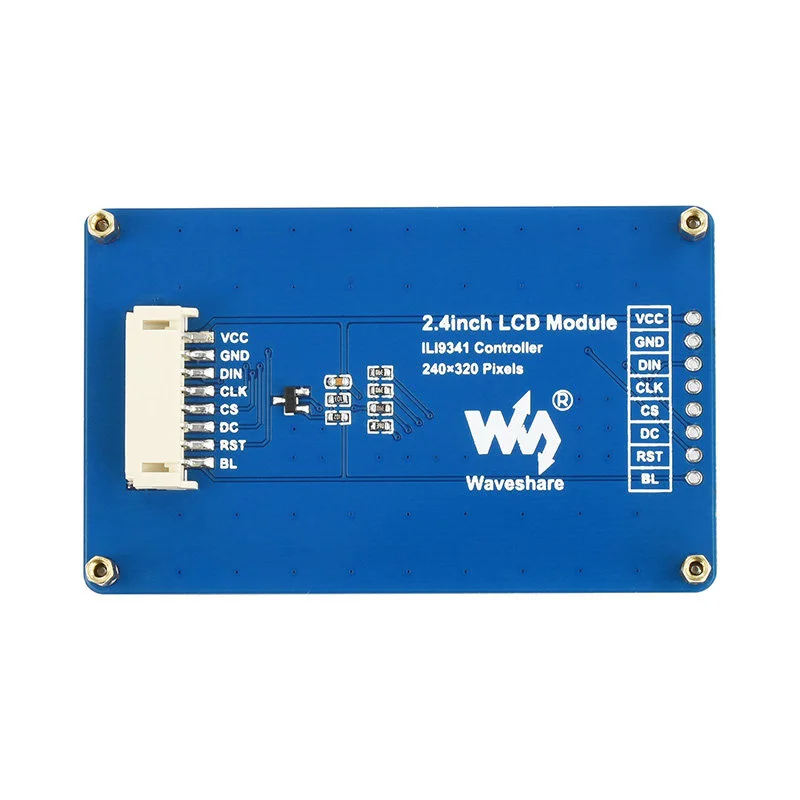 Waveshare 2.4인치 TFT LCD 디스플레이 모듈 내장 ILI9341 드라이버 SPI 인터페이스(라즈베리 파이 아두이노 STM32용)
