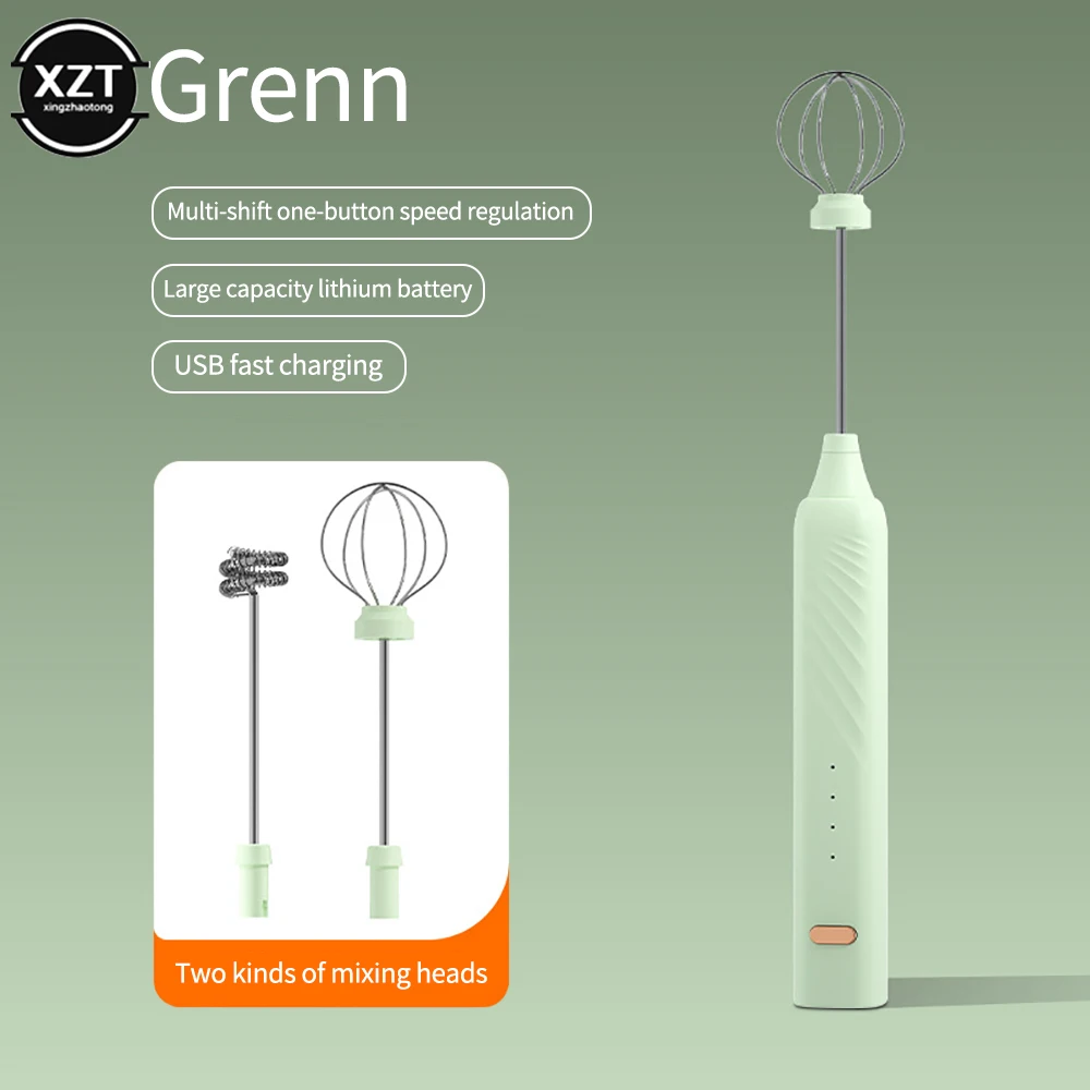 1 PCS Electric Milk Frother Portable Egg Beater USB Rechargeable Handheld Coffee Blender Milk Shaker Mixer Foamer Food Blender milk frother egg beater electric blender