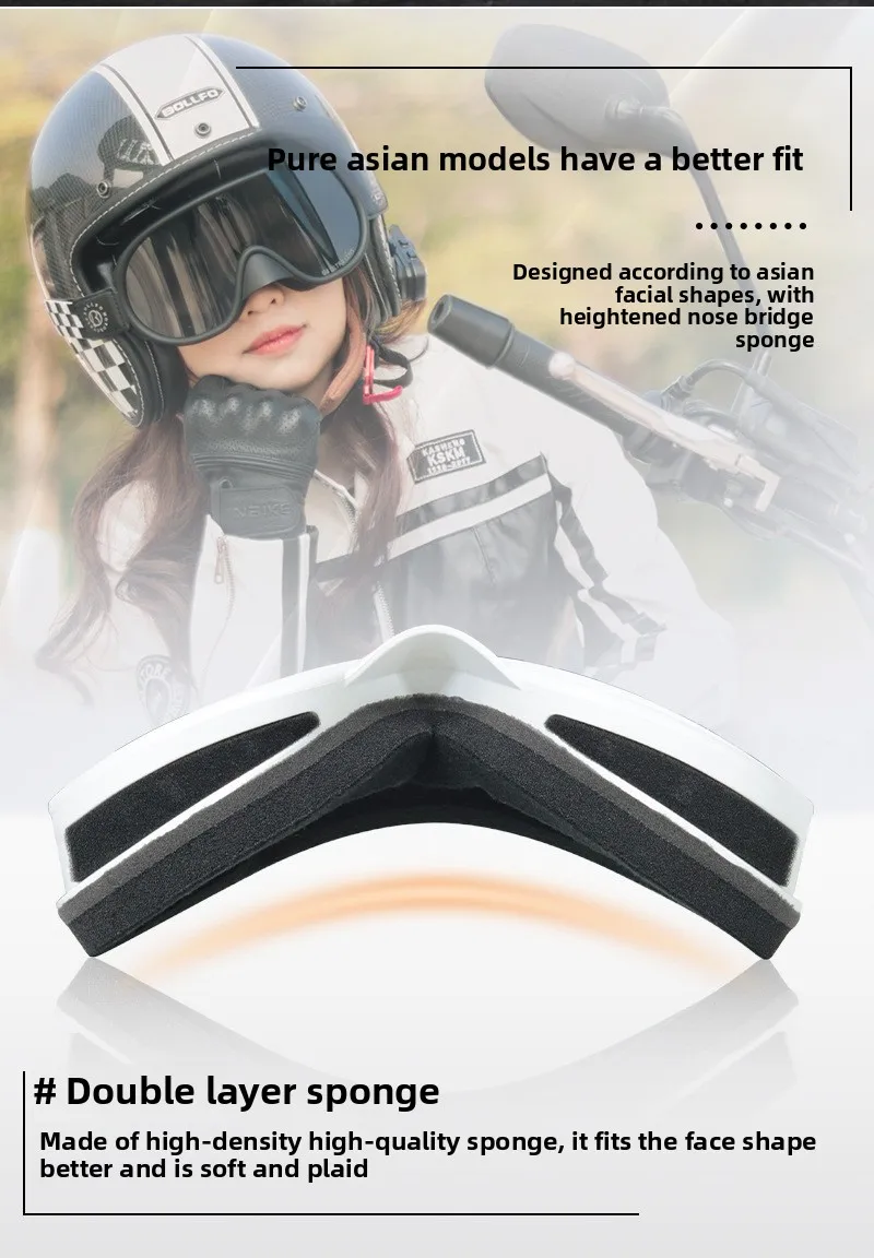 Motorradbrille mit photochromen Gläsern, Vintage-Motorradbrille für Halbhelme, HD-Linse, Motorrad-Sonnenbrille, UV-Blendschutz – Detail 10