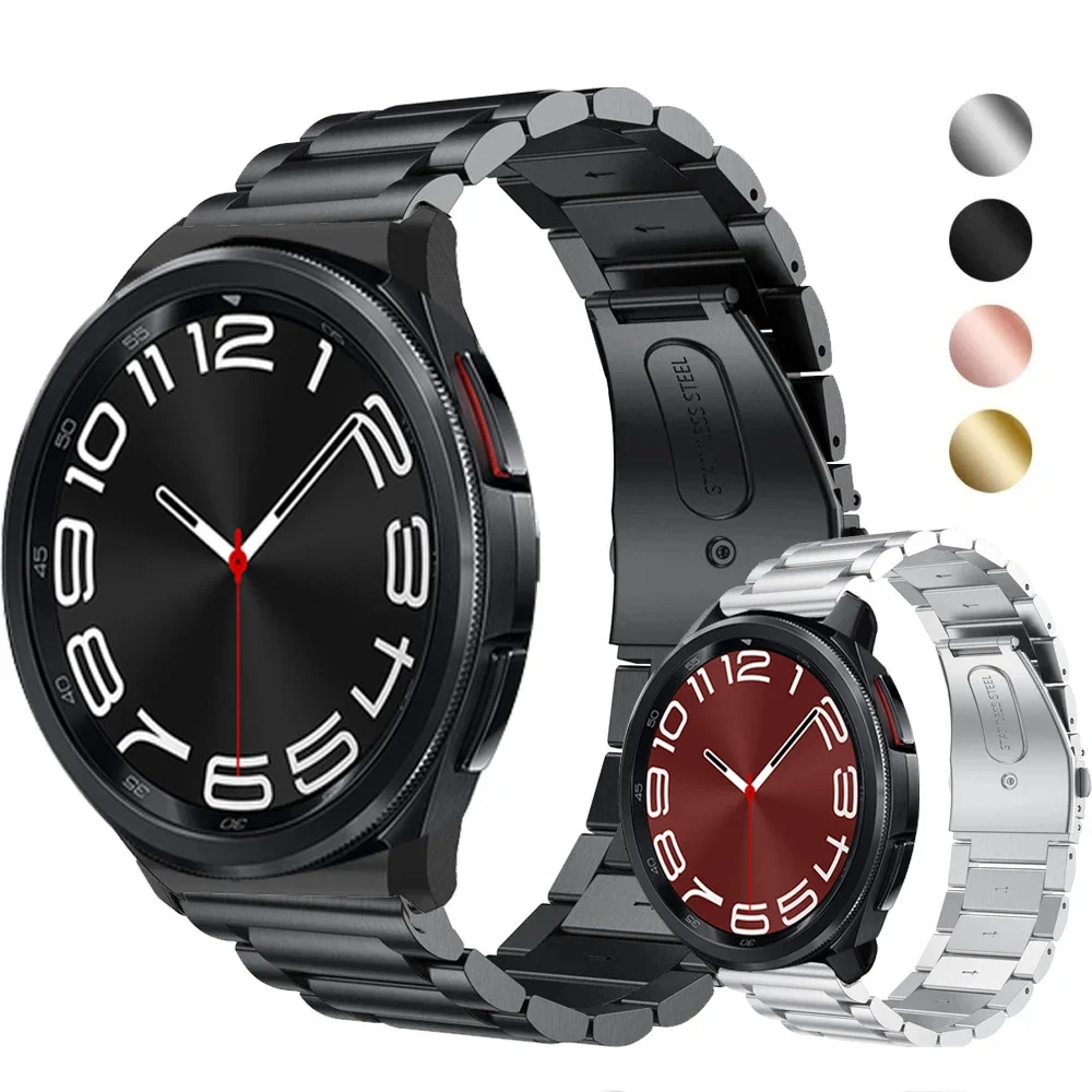 Cinturino Per Cinturino Per Samsung Galaxy Watch 6 Classic 47Mm 43Mm Smartwatch Cinturino In Acciaio Inossidabile Per Galaxy Watch 5 4 Cinturino In Me