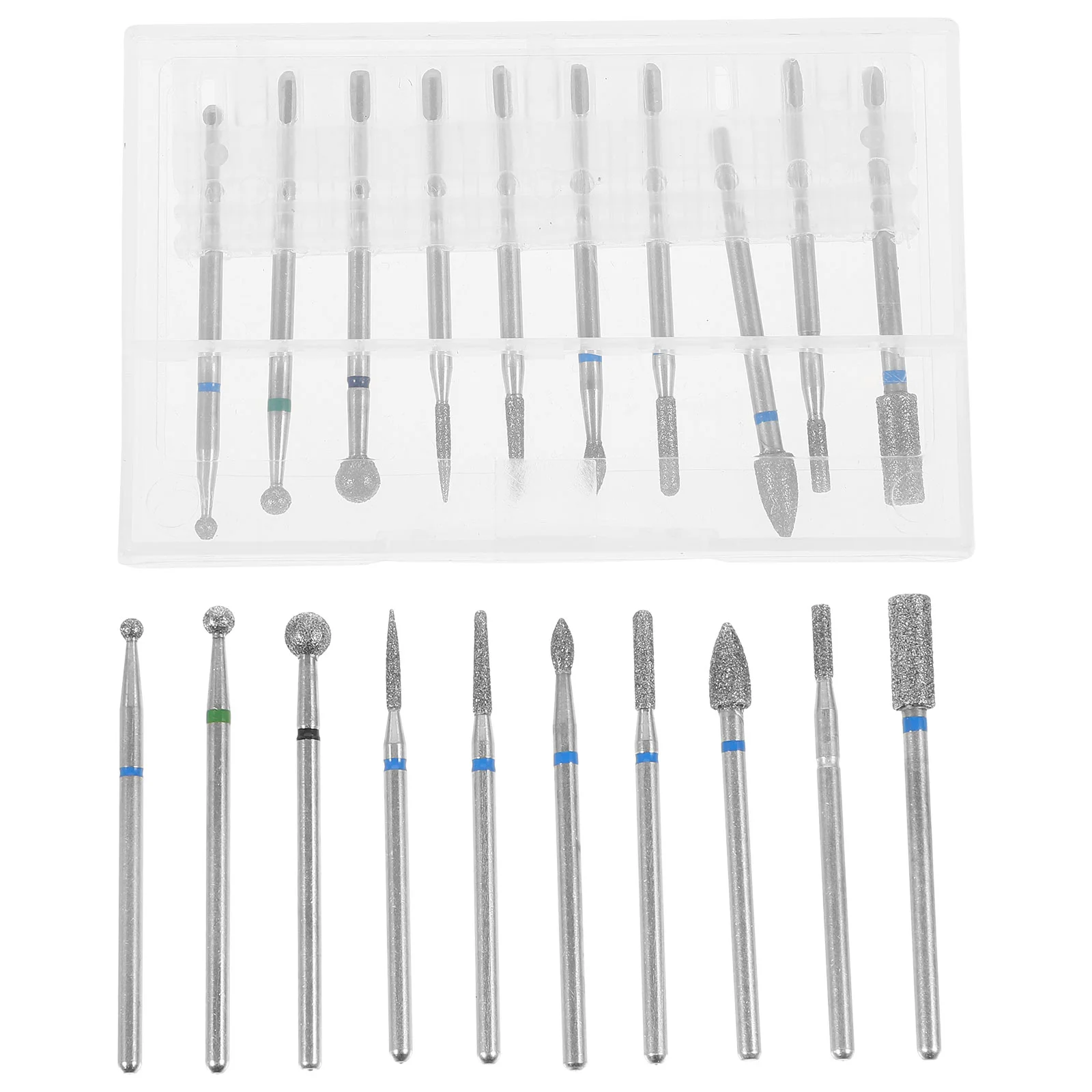 

10 Pcs Grinding Head Drills Manicure Nail Bits Remove Gel Cuticle Exfoliating Safety for