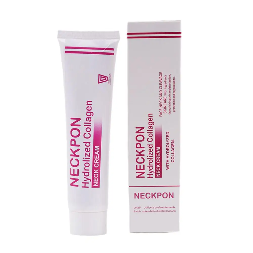 40g Hydrolyzed Collagen Neck Cream Face Lifting Firming Lightening Lines Care Lotion Moisturizer Neck Rejuvenation