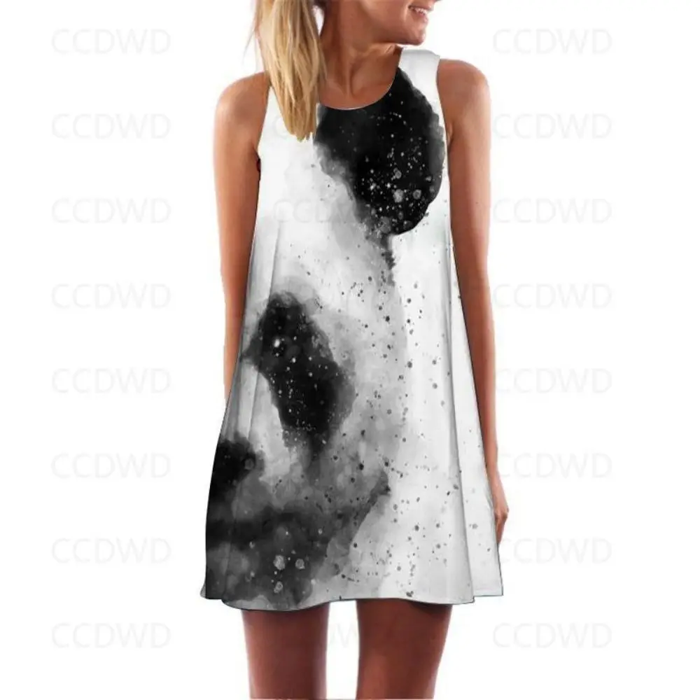 

Panda Sexy Dress Animal Kawaii Slip Elegant Dresses for Women Print Vests Sleeveless Y2k Summer Woman 2022 Party Chic Boho Beach