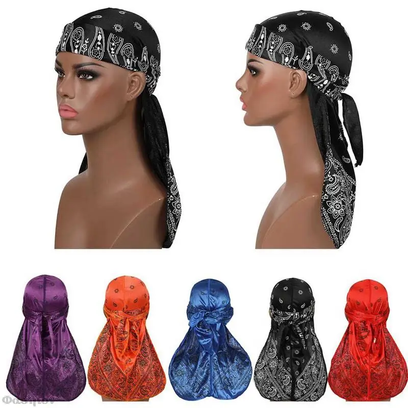 Outdoor Pirates Hat Hip-Hop Scarf Headwear Cycling Fishing Running Headband Long Tail Durags Turban For Women Men Helmet Bandana