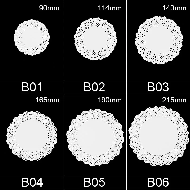 100Pcs Weiß Aushöhlen Tischset Runde Tasse Coaster Spitze Kuchen Wrapper Papier Für Hochzeit Party Tisch Dekoration Küche Liefert – Detail 11