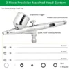 Precision Dual Action Airbrush 6ft Airbrush Hose 0.2/0.3/0.5mm Nozzles Needles for Painting Cake Decorating Model Art Tattoo 4